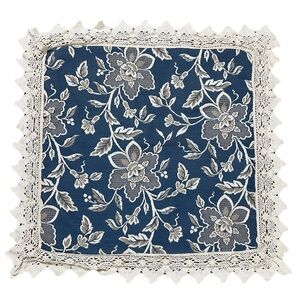 Floral with Lace Linen Source 100% cotton Pillow Sham 18” X 17.5”